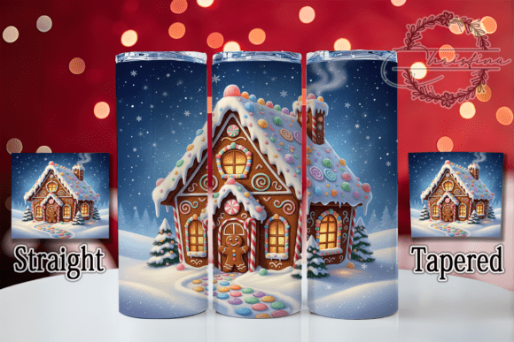 3D Gingerbread House Christmas Tumbler: Elevate Your Holiday Drinkware Projects