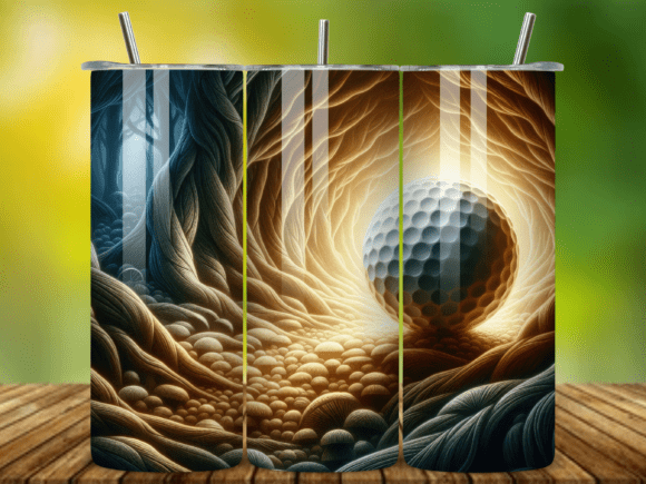 3D Golf Ball 20oz Tumbler Wrap V.4