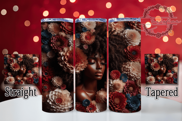 3D Melanin Black Queen Tumbler Design
