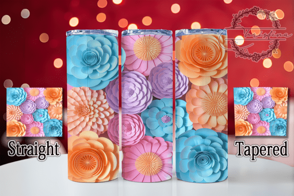 3D Pastel Soft Floral Tumbler: A Digital Design for Creative Drinkware Projects