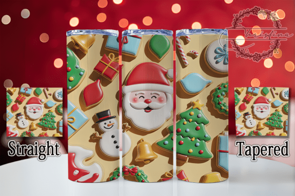 3D Puffy Santa Claus Christmas Tumbler