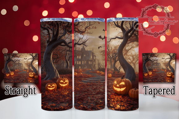3D Rustic Fall Halloween Pumpkin Tumbler