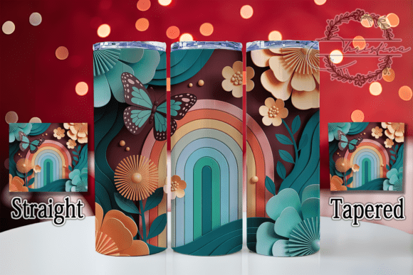 3D Warm Butterfly Art Tumbler