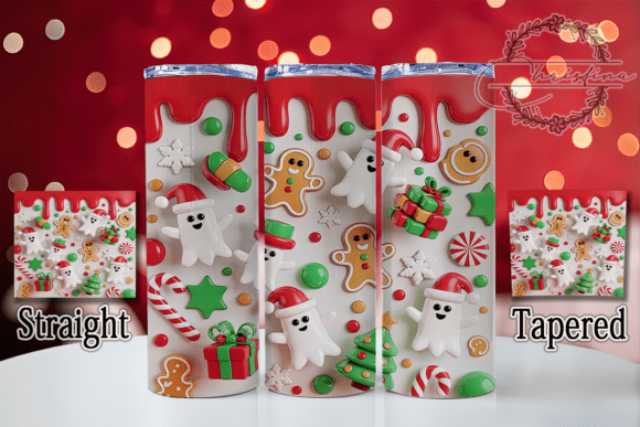 Blending Festive Seasons: The Creative Appeal of Cute 3D Sweet Spooky Christmas Tumbler Designs