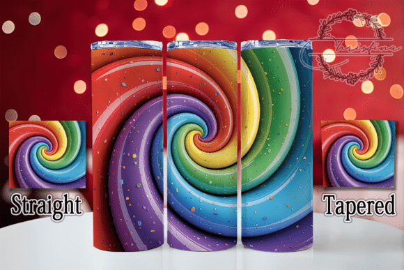 Elevating Drinkware Branding with the 3D Colorful Abstract Tumbler Design