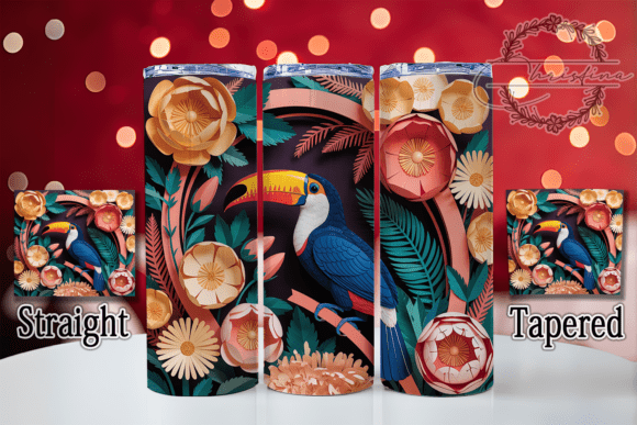 Elevating Drinkware Design: The Strategic Value of the 3D Paper Quilling Toucan Tumbler for Modern Creators