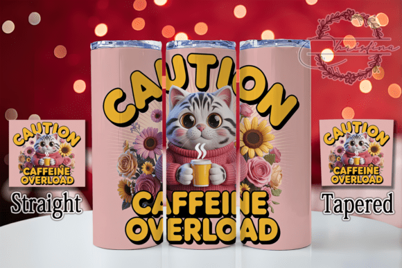 Funny 3D Coffee Lover Cat Tumbler