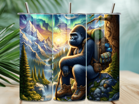 Hiking Gorilla Mountain 3D Tumbler Wrap: A Professional Evaluation