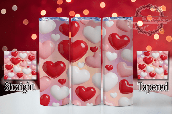 The Art of Digital Craft: Mastering the 3D Vintage Valentine Hearts Tumbler Design