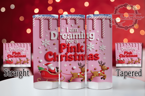 The Art of Digital Sublimation: Mastering the 3D Pink Christmas Tumbler Design