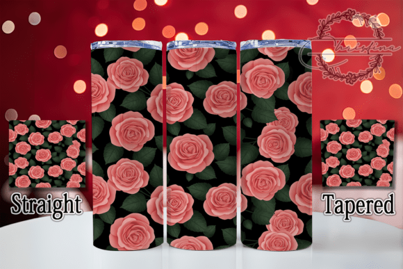 Transforming Drinkware: The Artistry and Utility of 3D White Black Roses Tumbler Designs