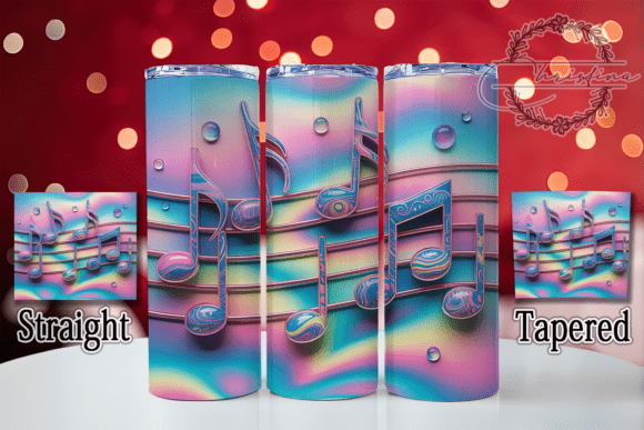 Transforming Drinkware with the 3D Rainbow Musical Notes 20oz Tumbler Design